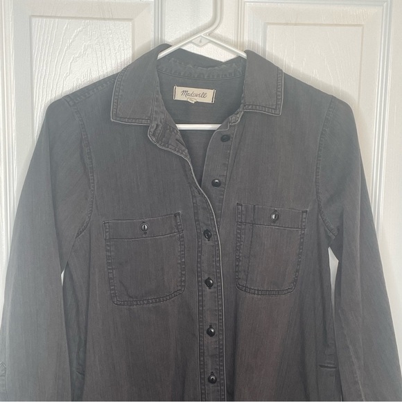 Madewell Black Denim Shirtdress S - Picture 5 of 13